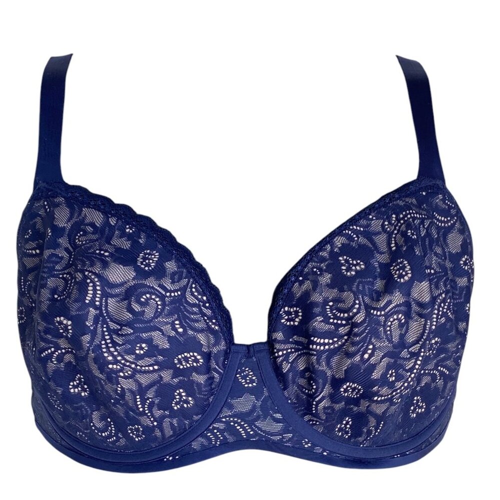 Soma Blue Lace Underwire Bra Size 34G
